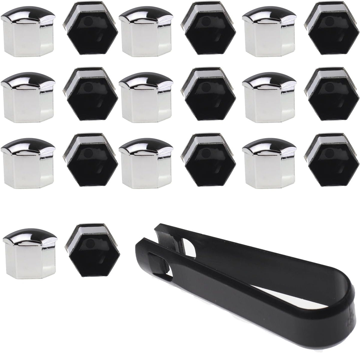 20 Pcs Silver Wheel Lug Nut Covers 17mm Anti-Rust Car Tire Bolt Caps