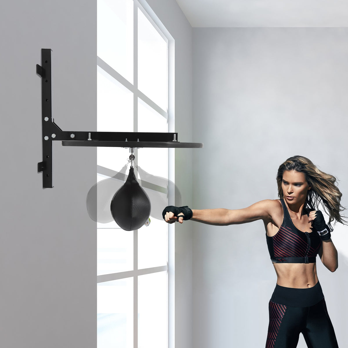 Wall-Mounted Speed Bag Platform 60cm Heavy Duty Boxing Training Equipment