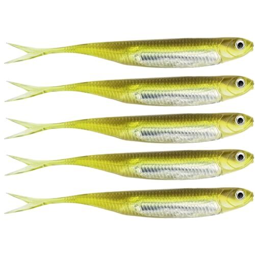 5X Soft Plastic Swimbaits Paddle Tail Shad Fishing Lures for Bass and Trout