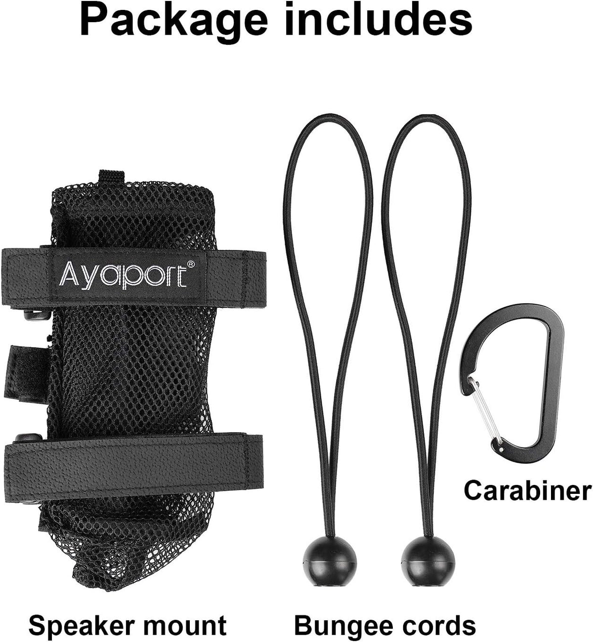 Golf Cart Speaker Mount Holder with Straps for Portable Sound Bars