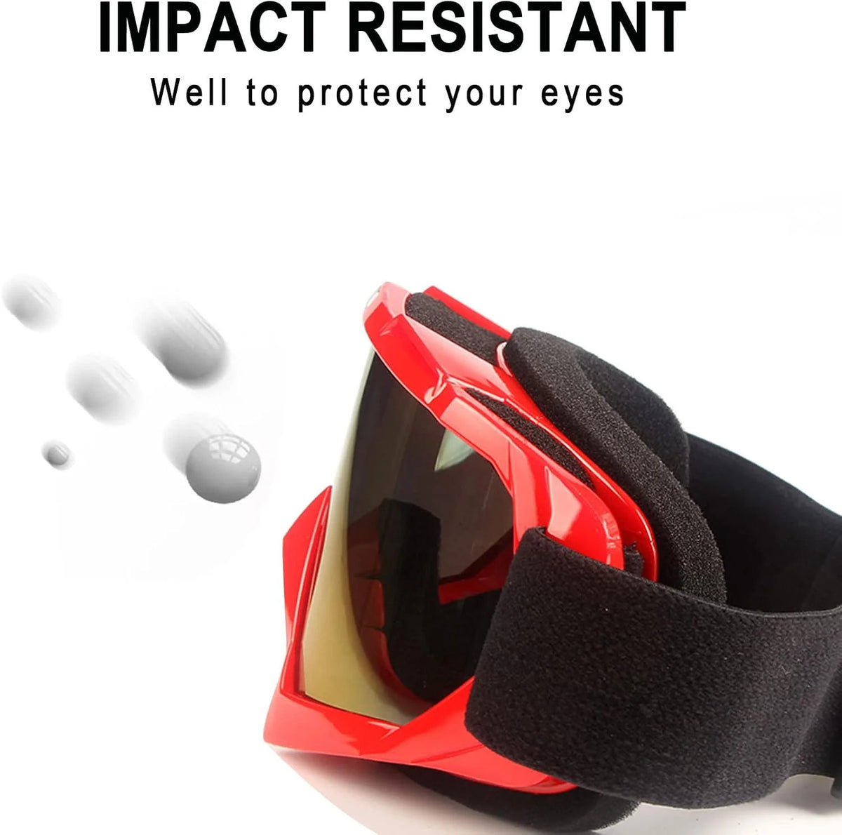 Off-Road Motorcycle ATV Goggles with UV Protection and Adjustable Strap