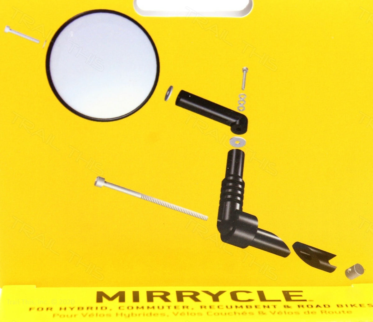 2 Pack Bicycle Mirror Bar End - Wide Angle Rear View for Mountain & Hybrid Bikes