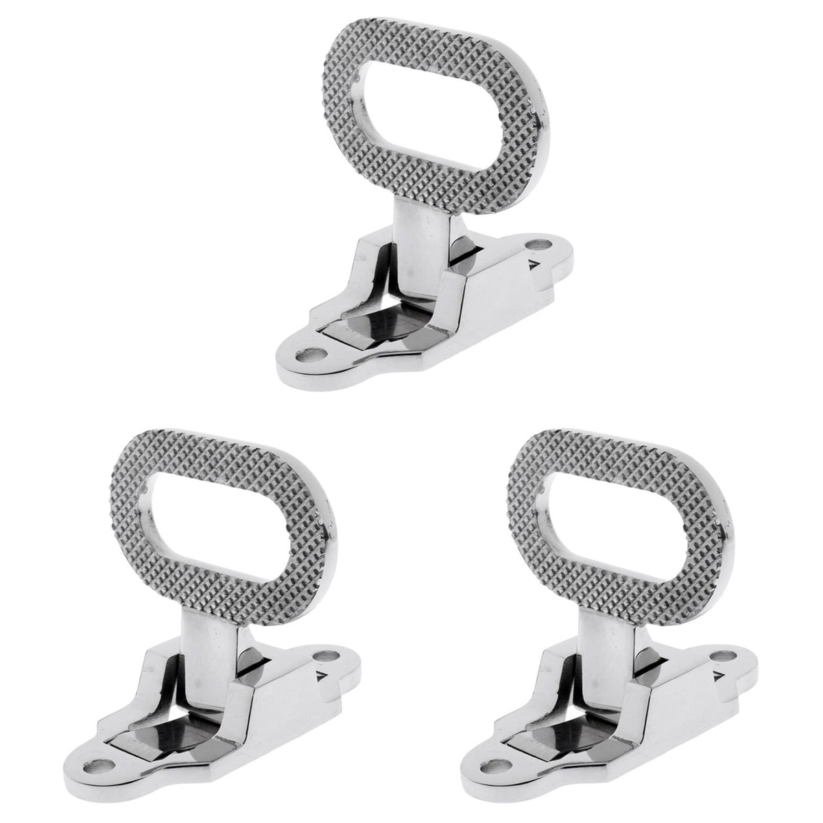 Marine Stainless Steel Folding Mast Step - Non-Slip 108x81mm, Pack of 3