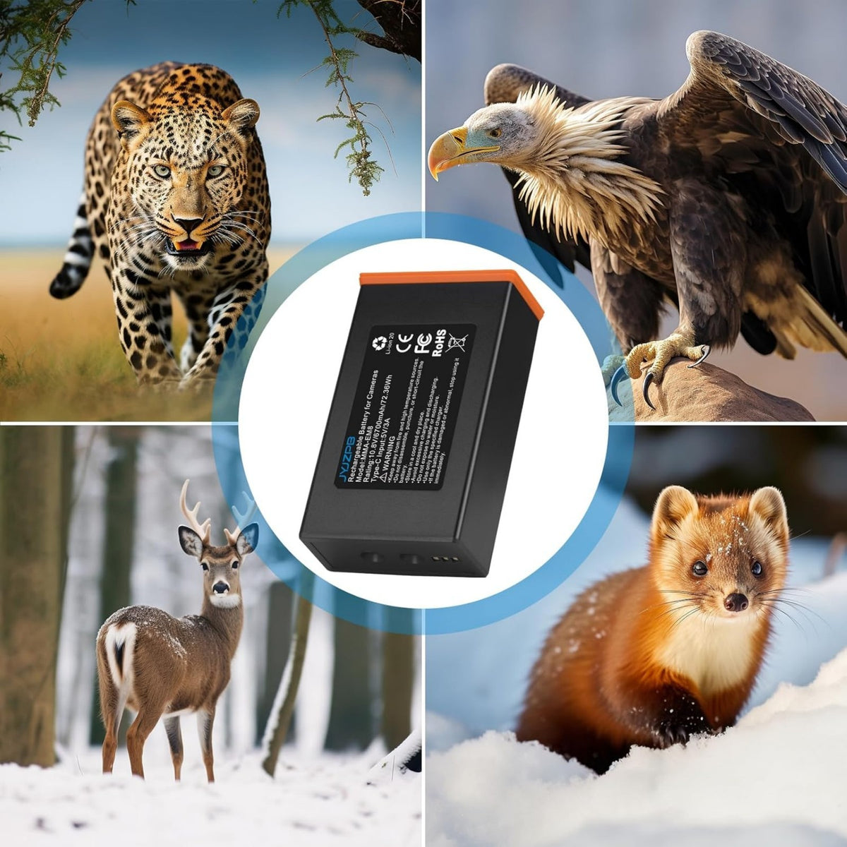 Rechargeable Battery Pack for Moultrie Edge Pro & 2 Trail Cameras - 6700mAh