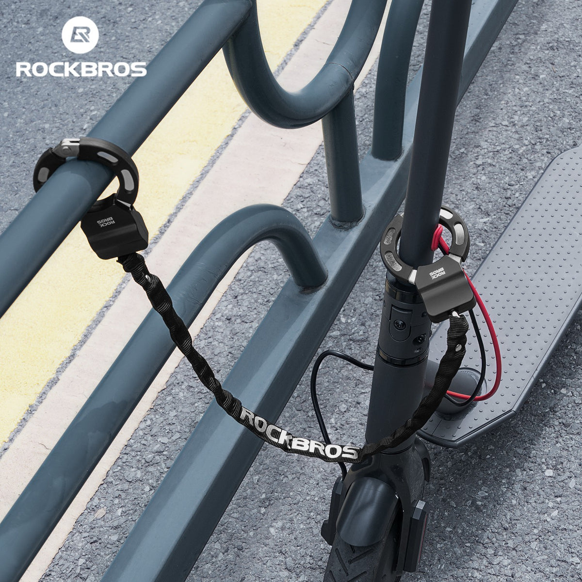 Bike Chain Lock 23.4 Inch Anti-Theft Security Lock with Key for Scooter and Bicycle
