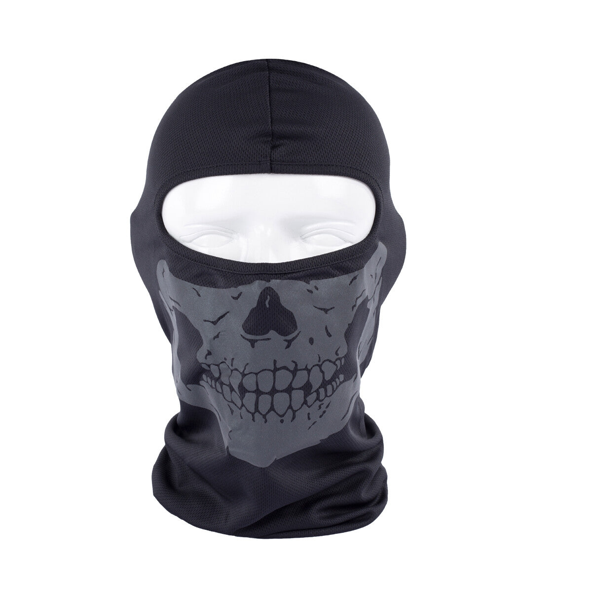 Full Face Ski Mask Balaclava with Reflective Skull Print for Cycling & Outdoor Sports