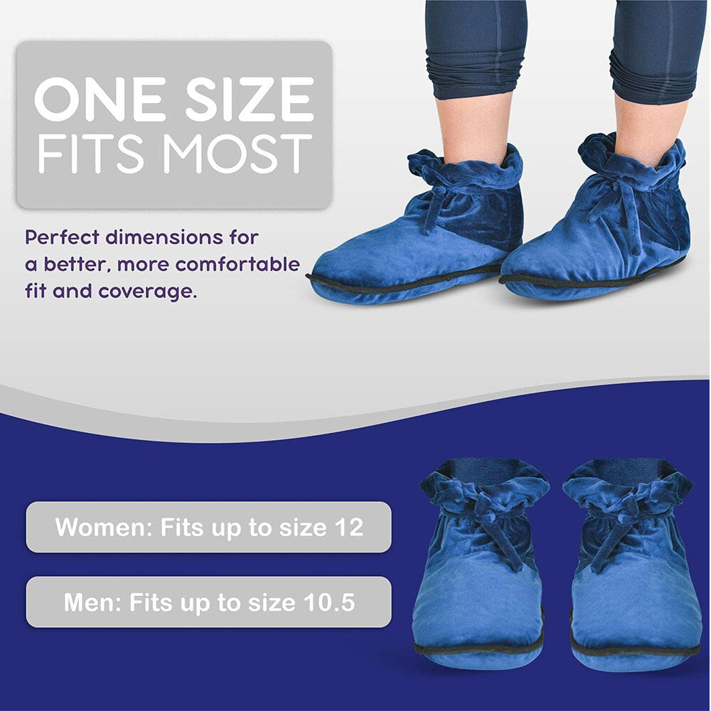 Microwaveable Heated Slippers for Men Women Pain Relief Foot Warmers