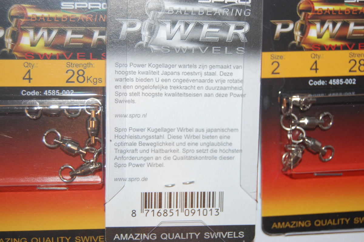 Stainless Steel Swivel Ball Bearing Rings Set - Heavy Duty #2, 28kg/60lbs, 3 Pack