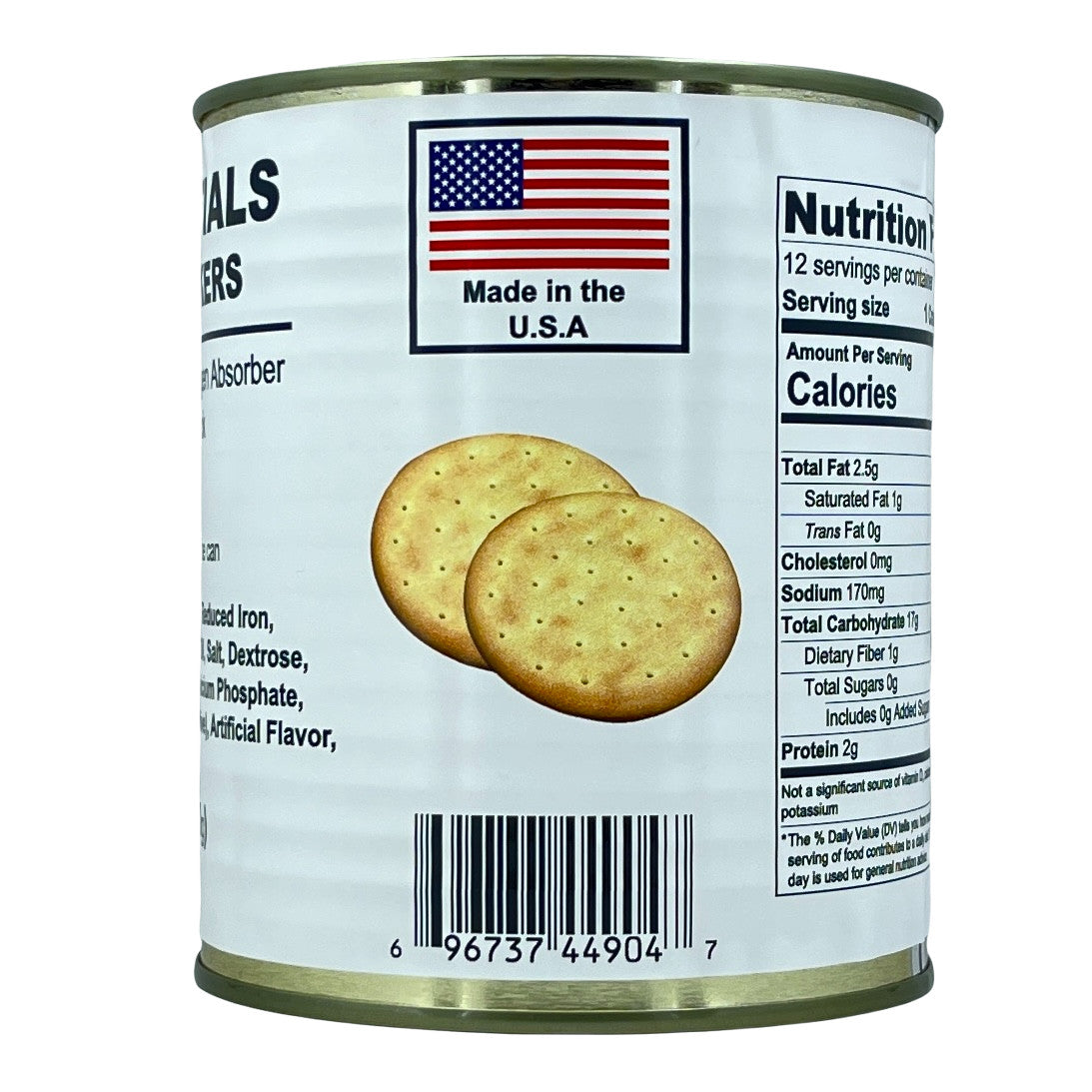 Canned Sailor Pilot Bread Crackers - Long Shelf Life, Emergency Food Supply