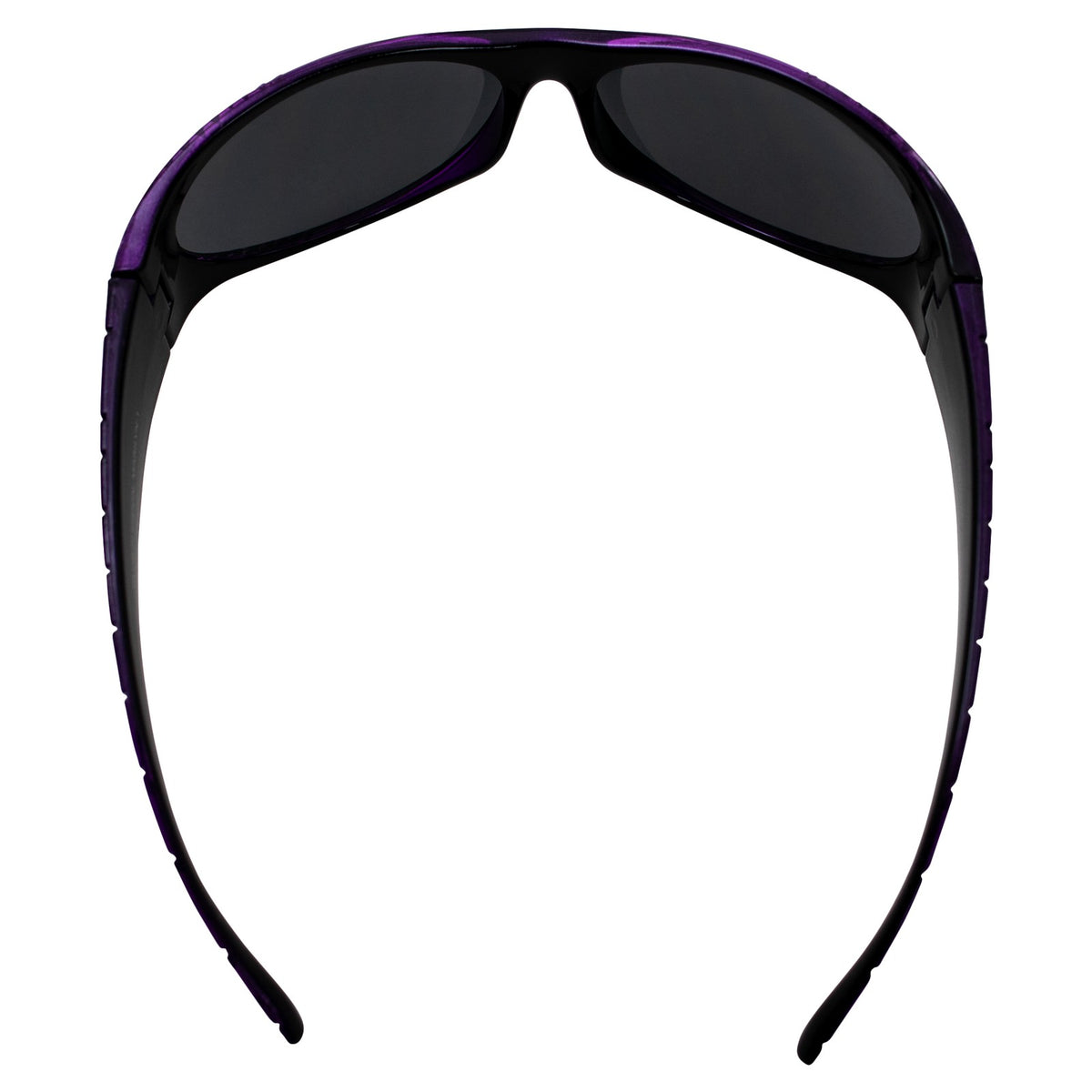 Women’s Wraparound Motorcycle Sunglasses with Purple Frame & Smoke Lenses