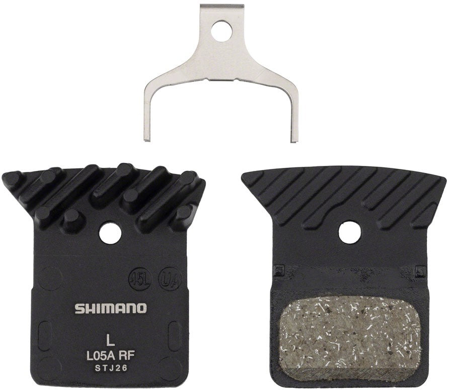 Shimano Resin Disc Brake Pads with Alloy Finned Back for Bikes