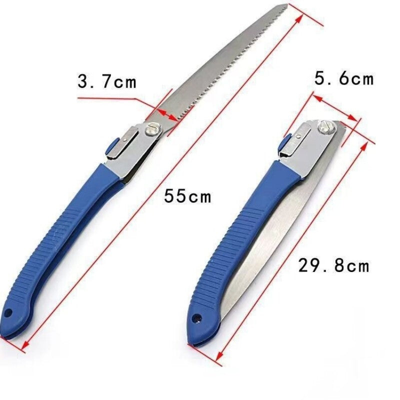 Folding Hand Saw with Long Blade for Wood Pruning Camping Gardening