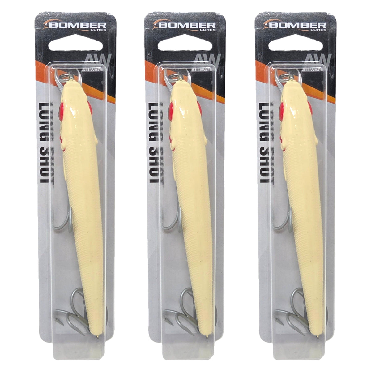 Saltwater Crankbait Fishing Lure Set - Long Shot Minnow Bone 6" - 3 Pack