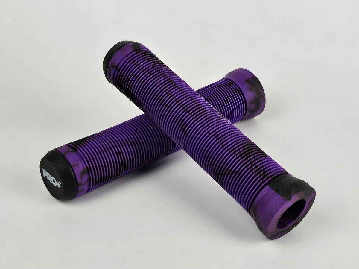 Soft Flangeless Longneck Bike Handlebar Grips - Comfortable, Open End, 135mm