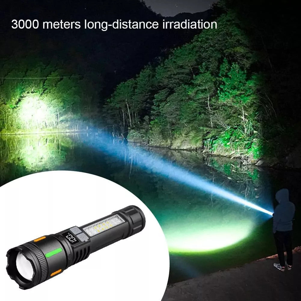 Super Bright LED Tactical Flashlight Set 2 Pack Rechargeable Work Light 99 Million Lumens