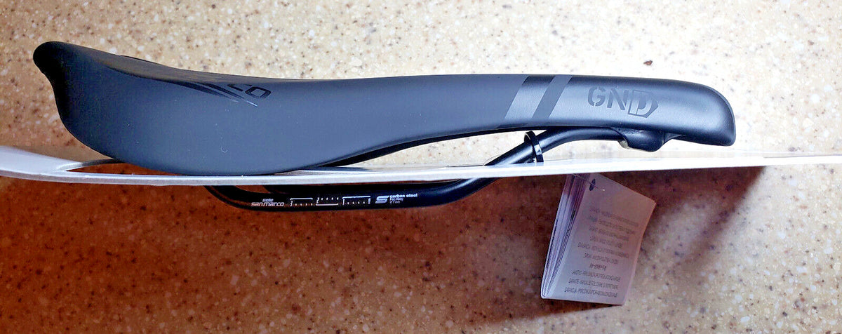 Wide Bicycle Saddle Black - Full Fit GND Model, 262mm x 145mm, 222g