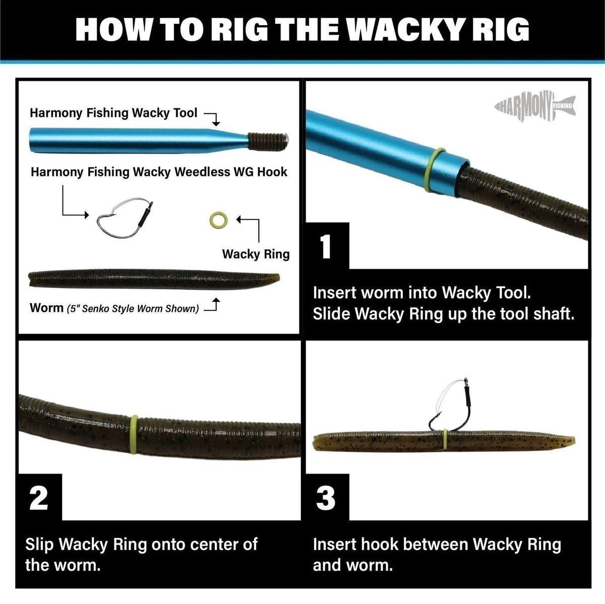 Wacky Rings 100 Pack for Fishing Rigging - Strong Silicone O-Rings for Senkos and Soft Baits