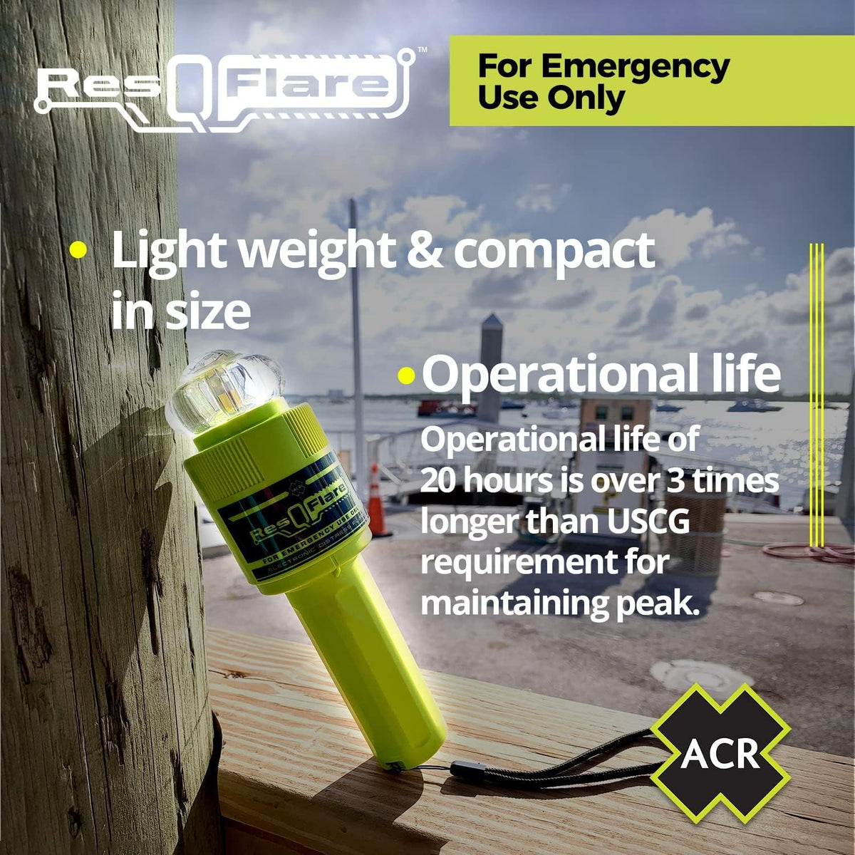 Electronic Boat Flare and Signal Light - USCG Approved Emergency Marine Safety Device