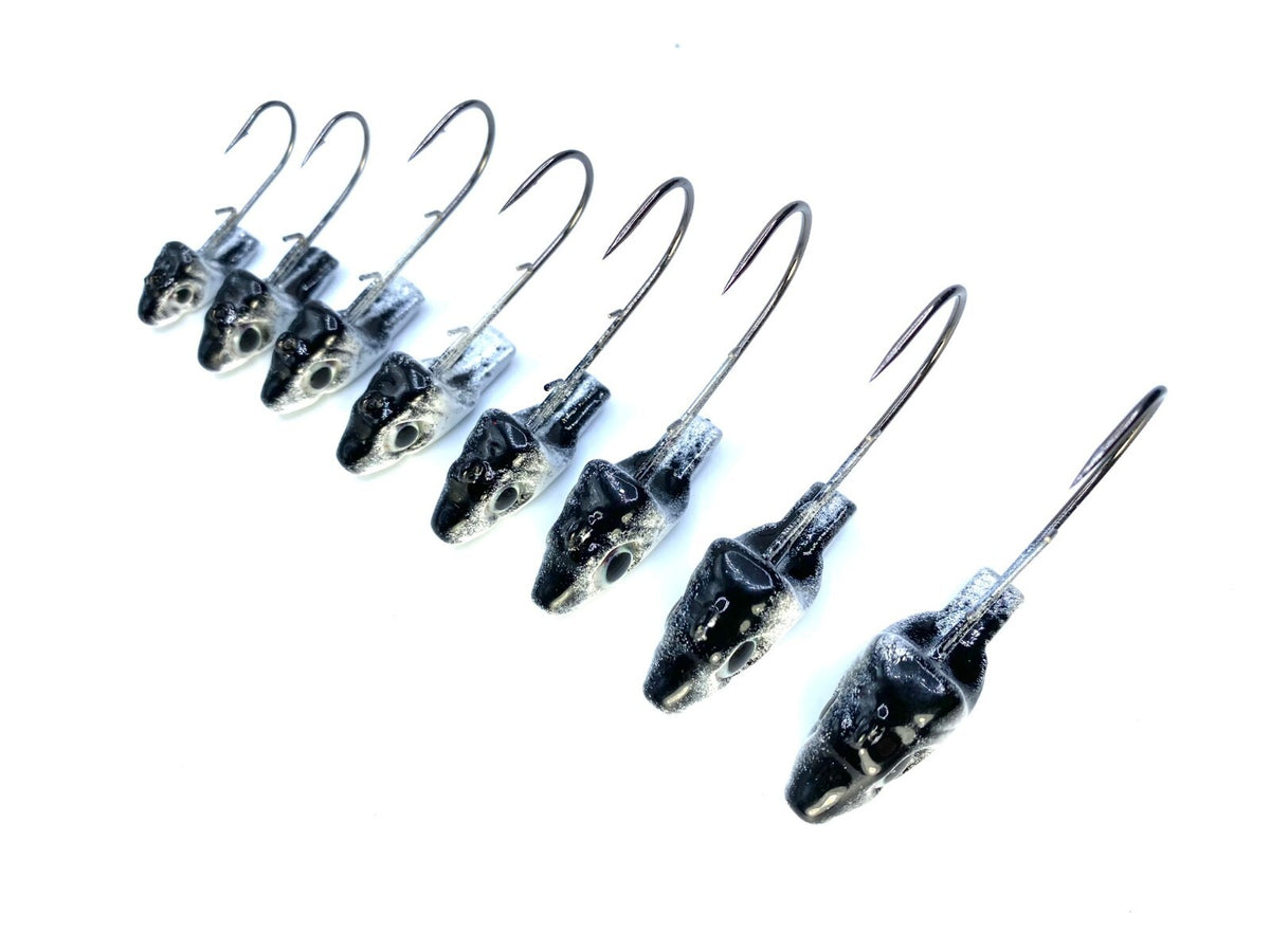 Ledge Knocker Swimbait Jig Heads with 3D Eyes - Multiple Weights & Hooks