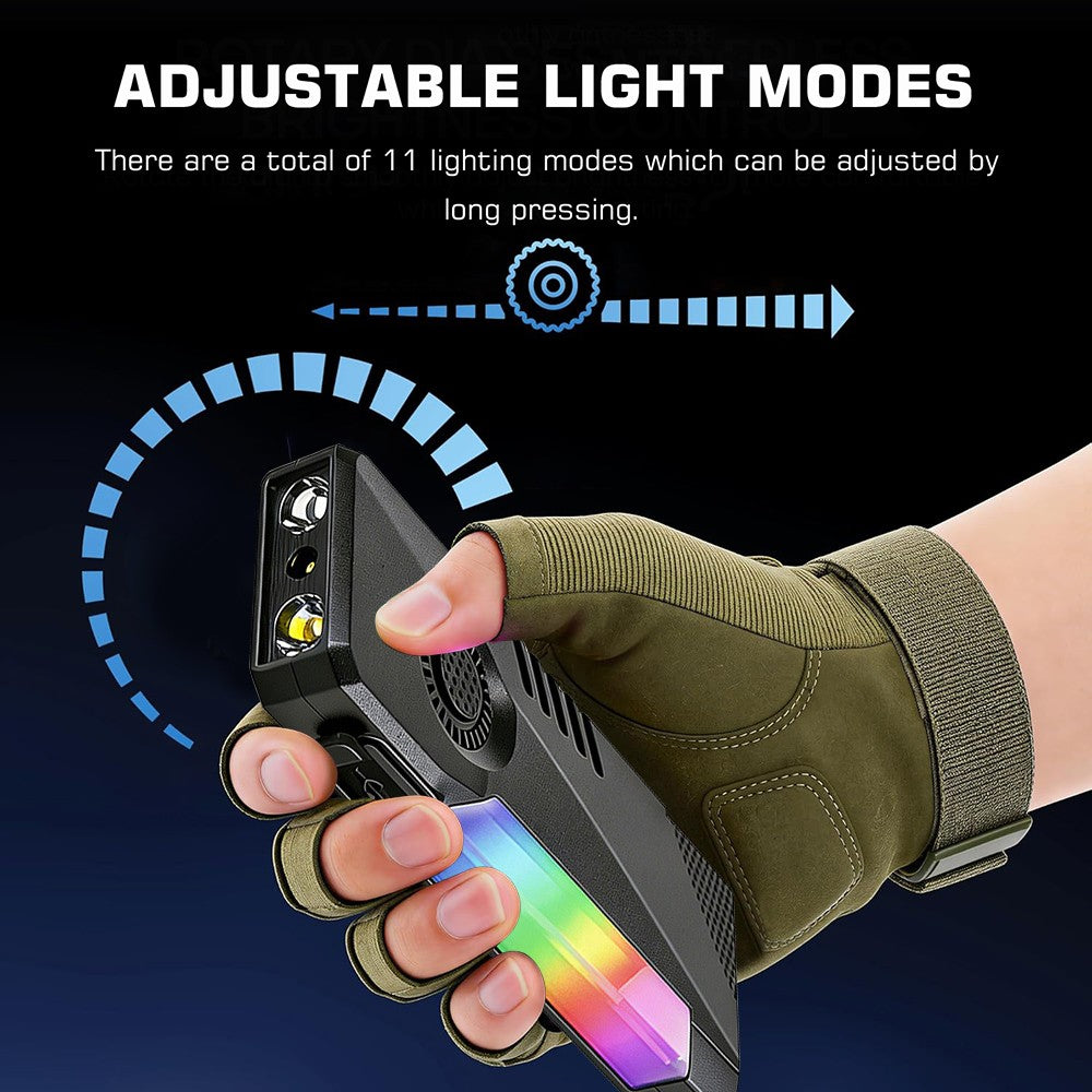 Rechargeable Pocket LED Flashlight with Magnetic Clip & Multiple Modes