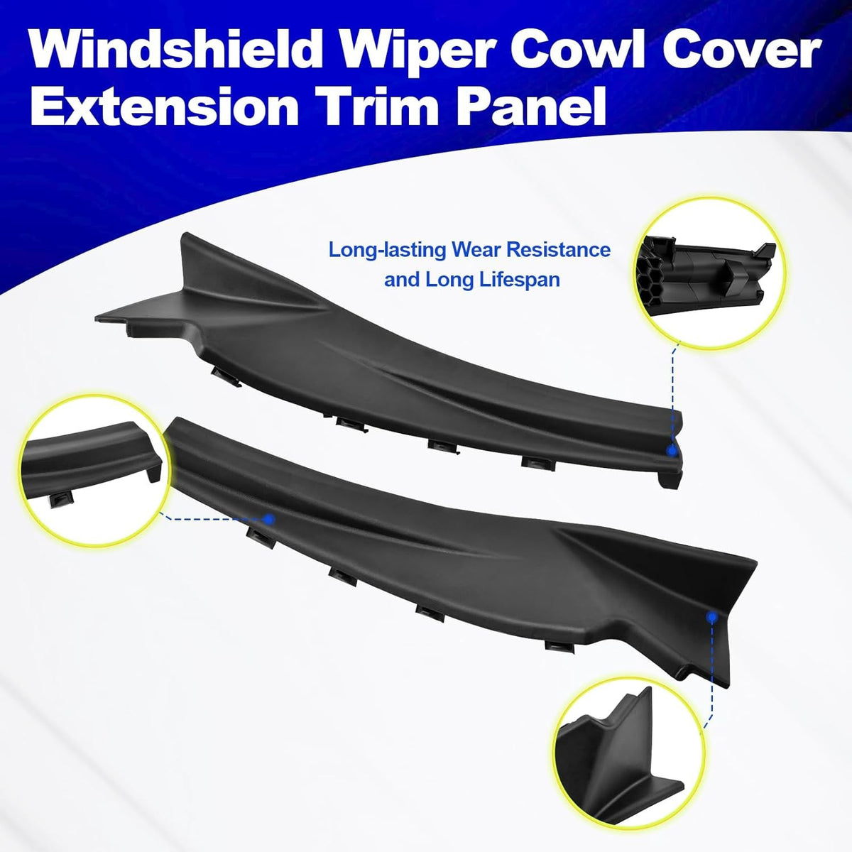 Windshield Wiper Cowl Cover Extension Panel for Nissan Pathfinder 2013-2020