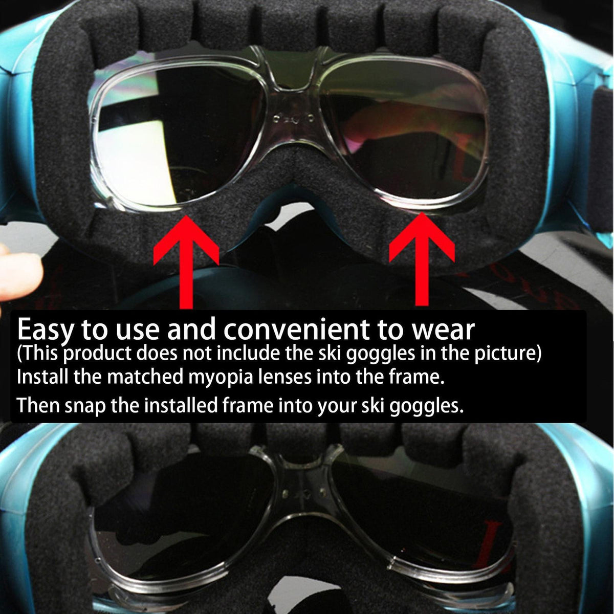 Universal Prescription Goggle Insert for Ski Snowboard Cycling Motorcycle