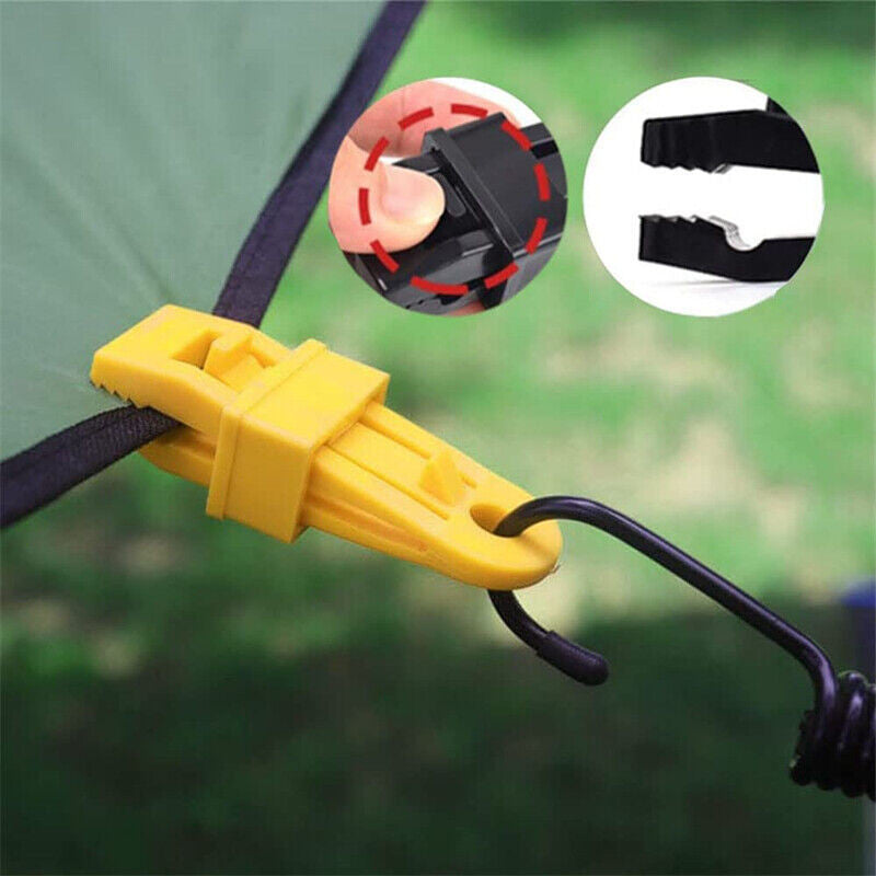 Heavy Duty Adjustable Locking Clips for Tarp Shade Cover Canvas Outdoor Use