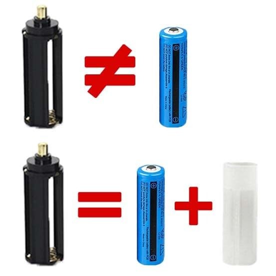 Battery Holder Case Adapter for 18650 and AAA Batteries - Pack of 2