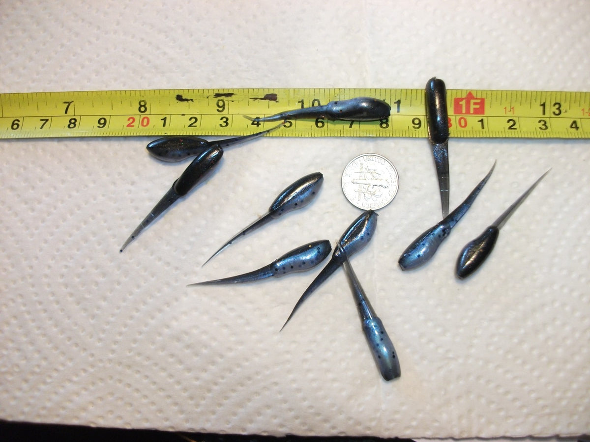 3/4-Inch Soft Plastic Minnow Grubs for Crappie & Bass Fishing - Glitter & Scented Baits