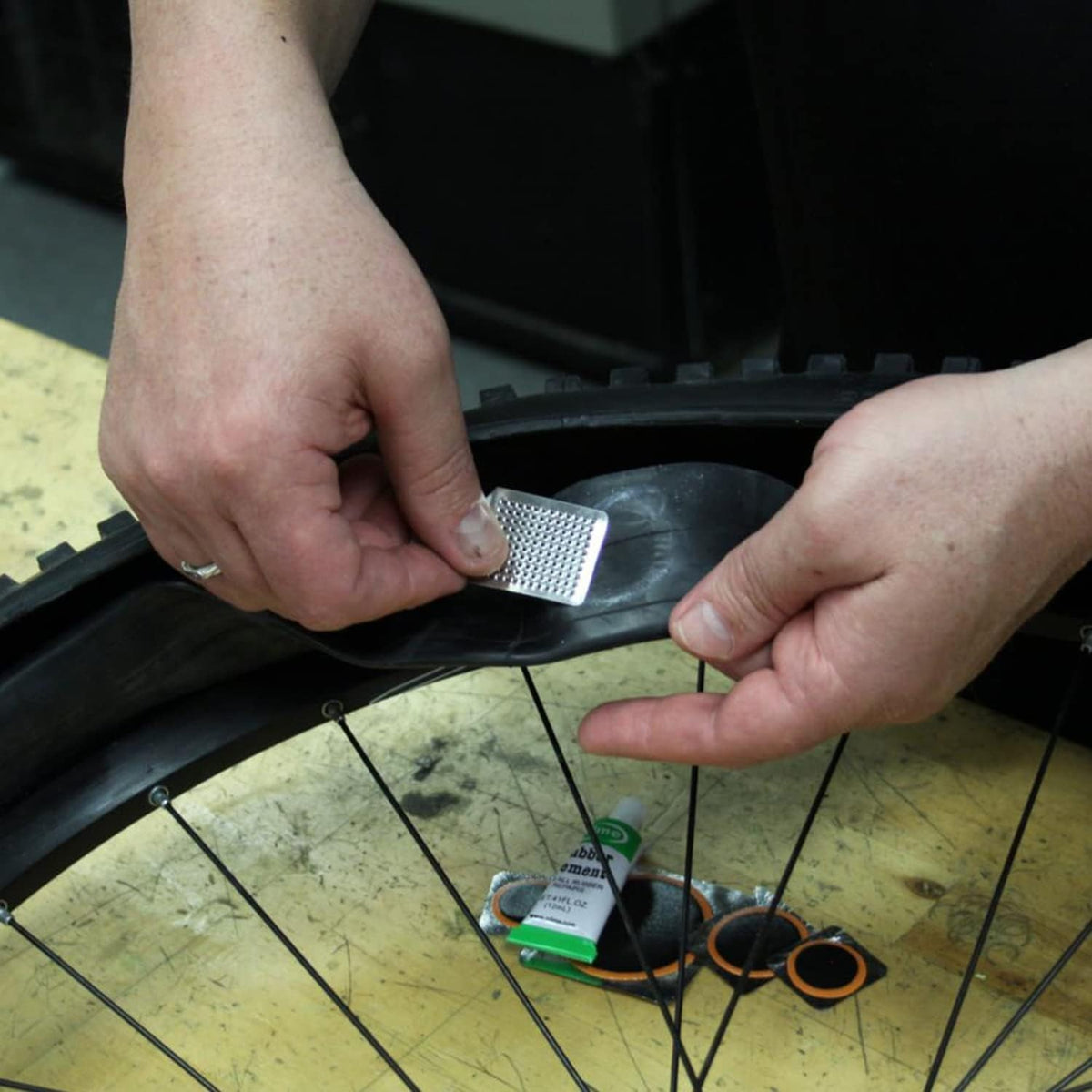 Bike Inner Tube Patch Kit - 7-Piece Bicycle Tire Repair Set