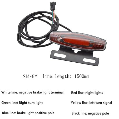 Electric Bike Headlight and Tail Light Set with Turn Signal Kit - 24-48V