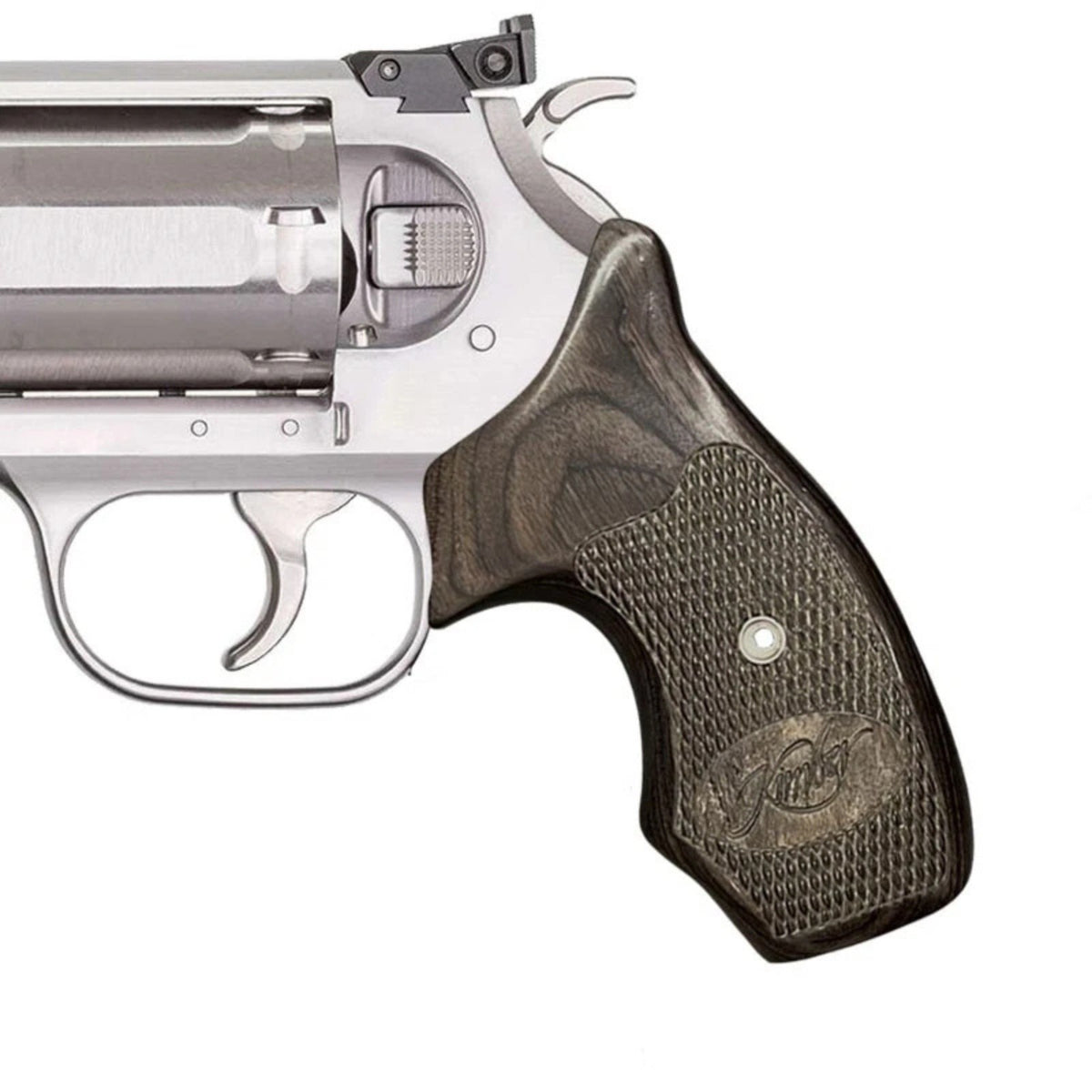 Kimber K6s DASA Walnut Checkered Combat Grips for Revolver - Ergonomic & Tactical