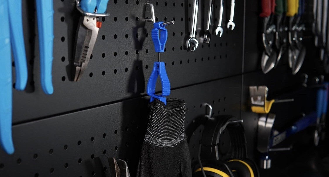 Blue Glove Clips for Work Gloves - Portable Belt Holders (Set of 5)