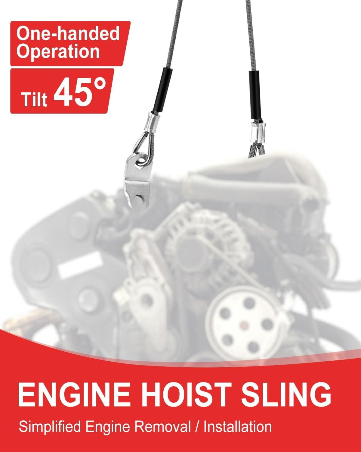Engine Lifting Hoist Chain Sling 2200 lbs for Engine & Transmission Removal