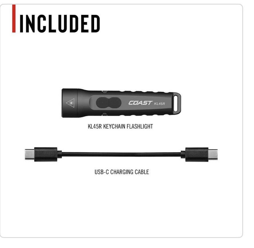 Rechargeable LED Flashlight with Laser Pointer - 225 Lumens, Compact & Durable
