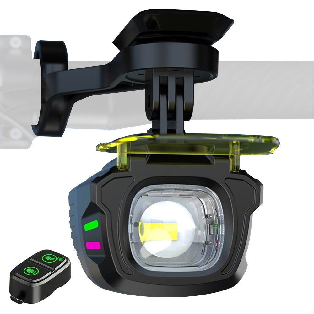 1100LM Wireless Bicycle Headlight with Remote Control USB Rechargeable LED