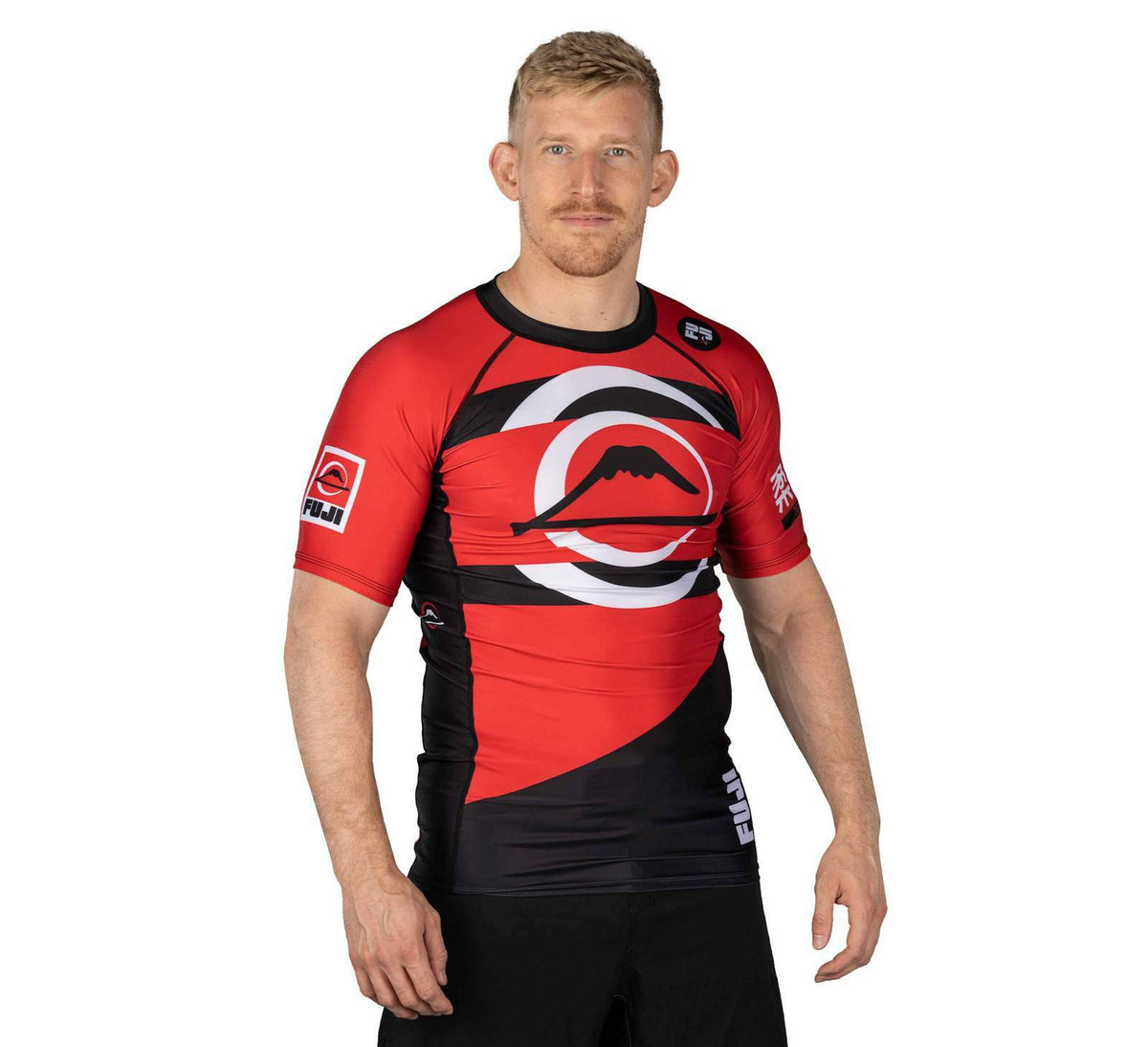 MMA Rashguard Short Sleeve Compression Shirt for BJJ & Training - Red