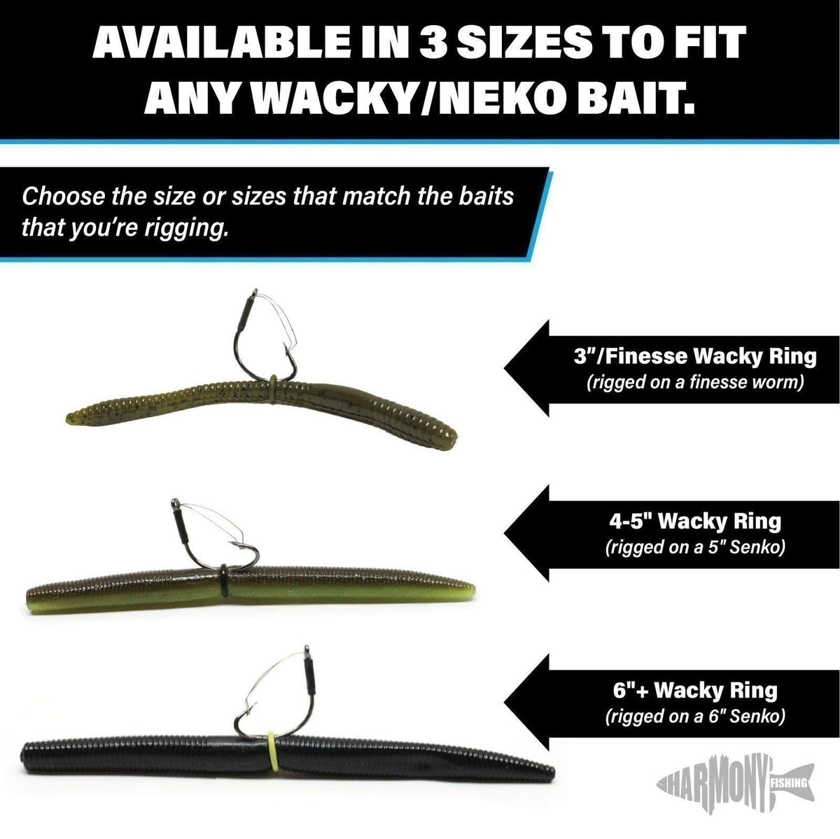 Wacky Rings 100 Pack for Fishing Rigging - Strong Silicone O-Rings for Senkos and Soft Baits