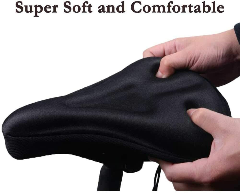 Gel Bicycle Seat Cover Wide Padded Saddle Cushion for Mountain Bike