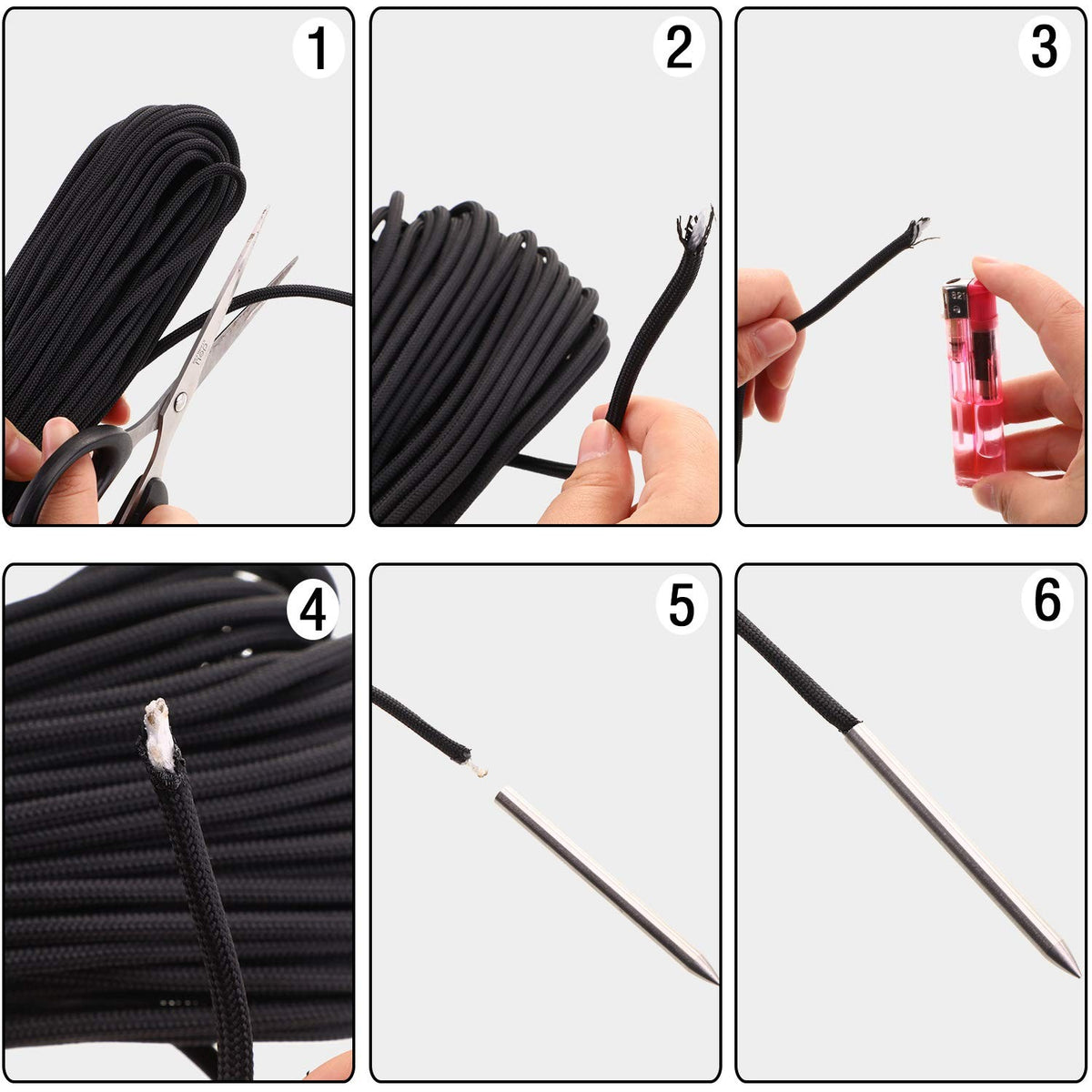 Paracord Stitching Needles Set - 6 Sizes for DIY Paracord Projects