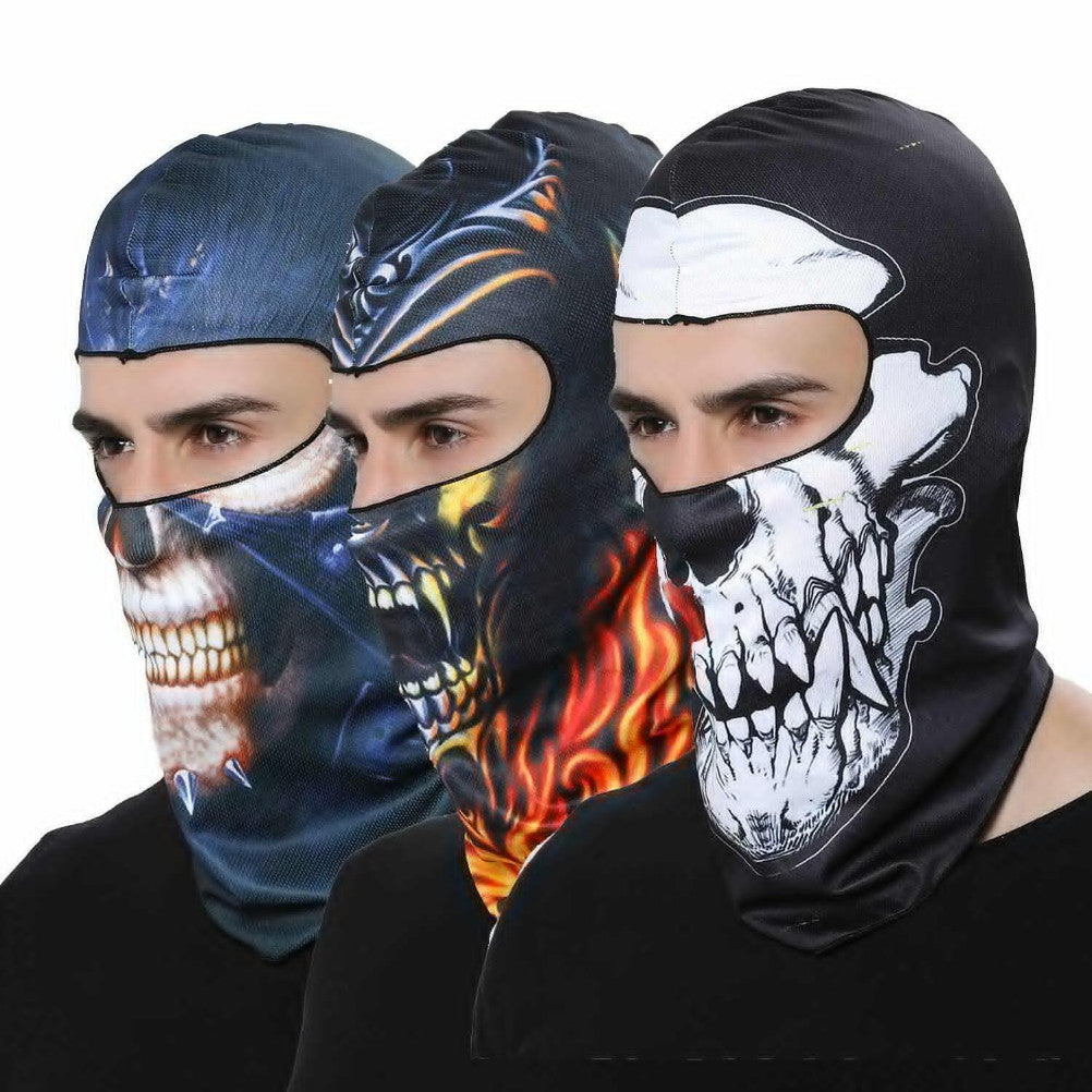 Men's Full Face Motorcycle Mask Balaclava Neck Cover Windproof Skull Cap