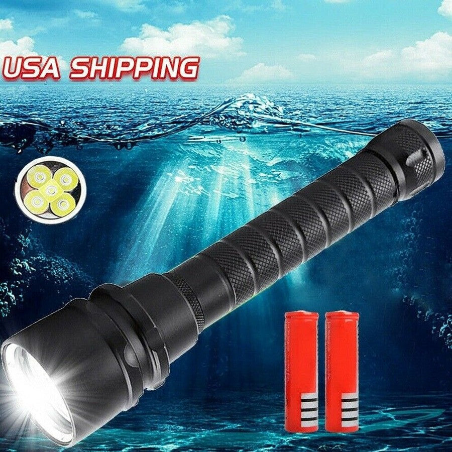 300000LM LED Diving Flashlight Waterproof Torch for Scuba Diving