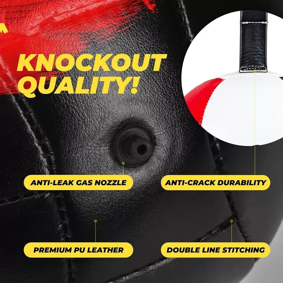 Double End Boxing Speed Bag Set - Reflex Training Equipment for Martial Arts