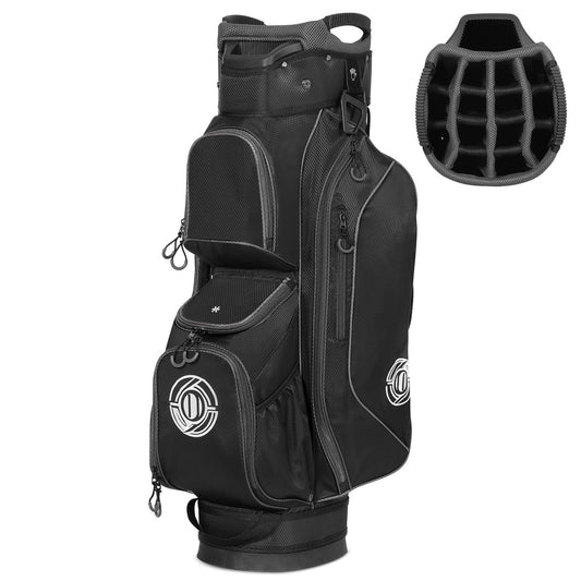 Lightweight 15-Way Golf Cart Bag with Full-Length Dividers and Cooler Pockets