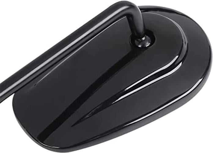 8mm Teardrop Rearview Mirrors for Harley Touring - Black