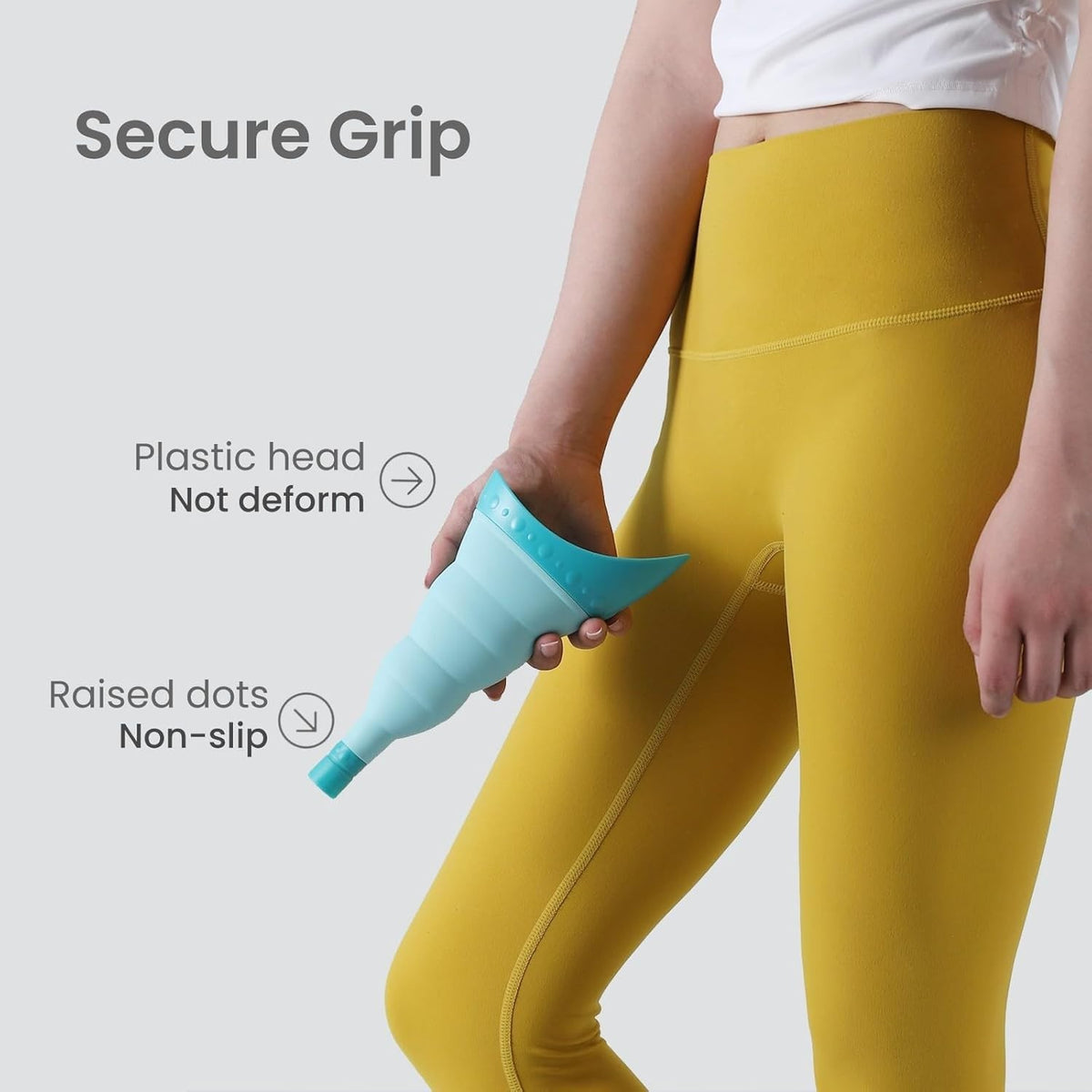 Portable Female Urinal Device with Foldable Embudo - Leakproof & Travel-Friendly