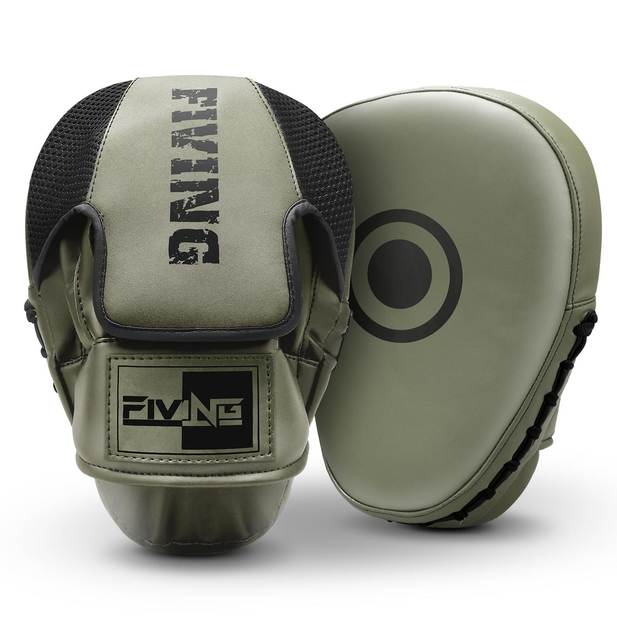 Leather Boxing Pads for Men Women Kids Focus Mitts Training Equipment Olive Green