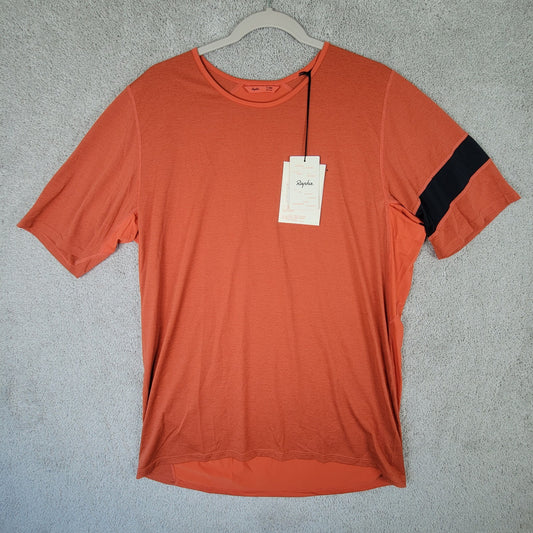 Rapha Men's Burnt Orange Trail Technical T-Shirt XL - Short Sleeve Activewear