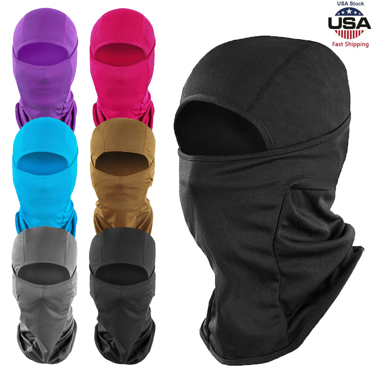 Breathable Full Face Mask for Motorcycle Riding Sun UV Protection