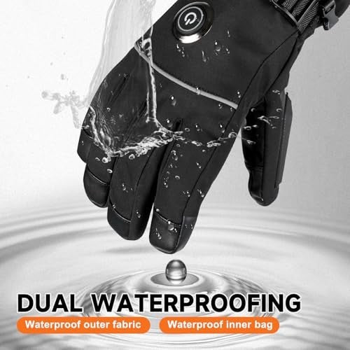 Rechargeable Heated Gloves Waterproof Touchscreen Skiing Hunting Gloves